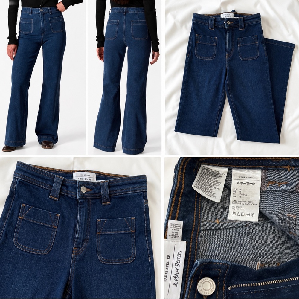 Brand new & other stories wide leg jeans 25